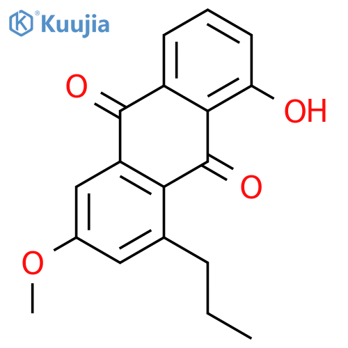 8-hydroxy-3-methoxy-1-propylanthraquinone structure