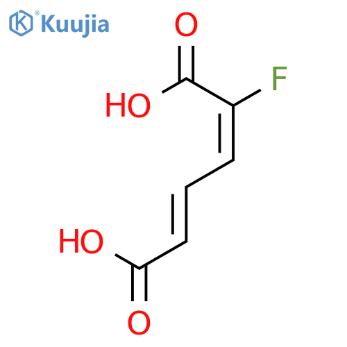(2Z,4E)-5-fluorohexa-2,4-dienedioic acid structure