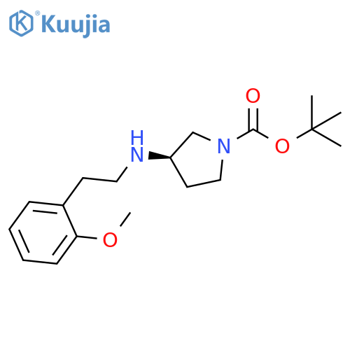 (R)-tert-butyl 3-(2-methoxyphenethylamino)pyrrolidine-1-carboxylate structure