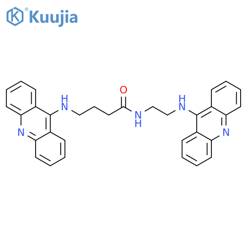 4-(acridin-9-ylamino)-N-[2-(acridin-9-ylamino)ethyl]butanamide structure