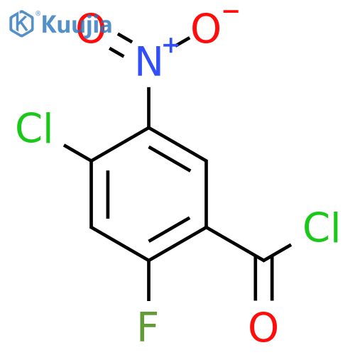 Benzoyl chloride, 4-chloro-2-fluoro-5-nitro- structure