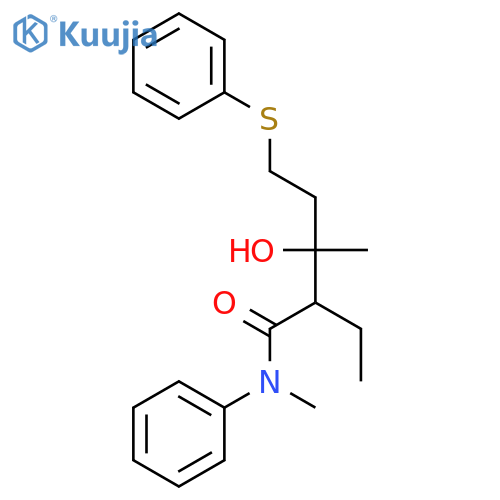 Pentanamide, 2-ethyl-3-hydroxy-N,3-dimethyl-N-phenyl-5-(phenylthio)- structure
