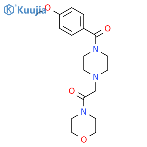 Ethanone,2-[4-(4-methoxybenzoyl)-1-piperazinyl]-1-(4-morpholinyl)- structure