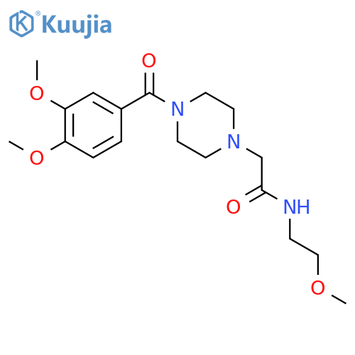 1-Piperazineacetamide, 4-(3,4-dimethoxybenzoyl)-N-(2-methoxyethyl)- structure