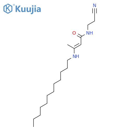 2-Butenamide, N-(2-cyanoethyl)-3-(dodecylamino)- structure