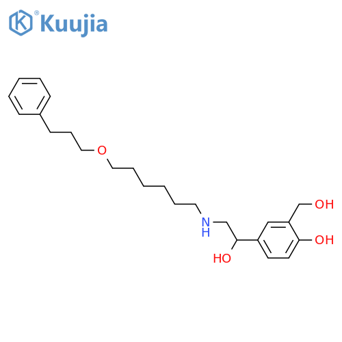 4-Hydroxy-α1-6-(3-phenylpropoxy)hexylaminomethyl-1,3-benzenedimethanol structure