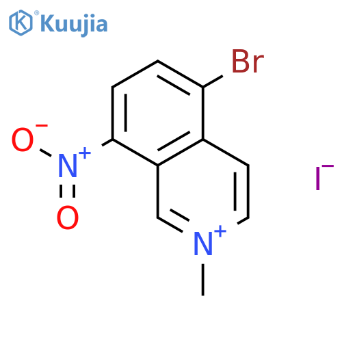 5-Bromo-2-methyl-8-nitroisoquinolin-2-ium iodide structure