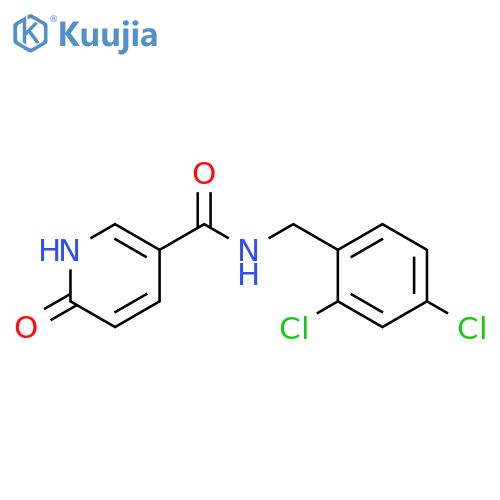 N-(2,4-dichlorophenyl)methyl-6-oxo-1,6-dihydropyridine-3-carboxamide structure