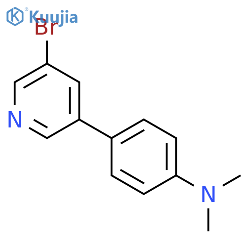 4-(5-Bromopyridin-3-yl)-N,N-dimethylaniline structure