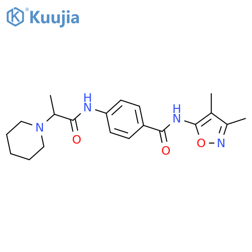 1-Piperidineacetamide,N-[4-[[(3,4-dimethyl-5-isoxazolyl)amino]carbonyl]phenyl]-a-methyl- structure