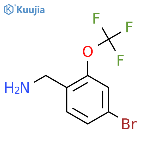 (4-Bromo-2-(trifluoromethoxy)phenyl)methanamine structure