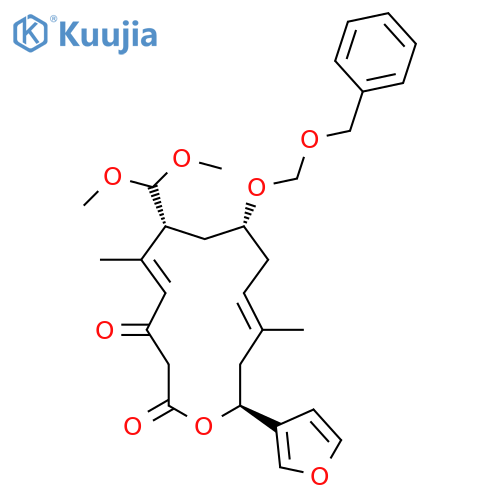 (5E,7R,9R,11E,14S)-7-(Dimethoxymethyl)-14-(3-furanyl)-6,12-dimethyl-9-[(phenylmethoxy)methoxy]oxacyclotetradeca-5,11-diene-2,4-dione structure