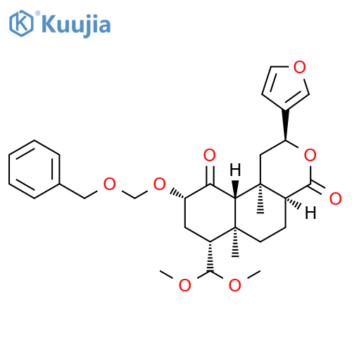 2H-Naphtho[2,1-c]pyran-4,10(1H,4aH)-dione, 7-(dimethoxymethyl)-2-(3-furanyl)octahydro-6a,10b-dimethyl-9-[(phenylmethoxy)methoxy]-, (2S,4aS,6aS,7R,9S,10aS,10bR)- structure