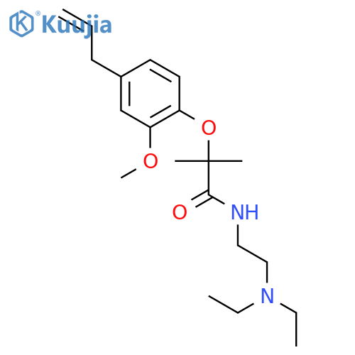 N-[2-(diethylamino)ethyl]-2-(2-methoxy-4-prop-2-en-1-ylphenoxy)-2-methylpropanamide structure