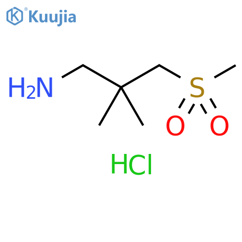 3-methanesulfonyl-2,2-dimethylpropan-1-amine hydrochloride structure