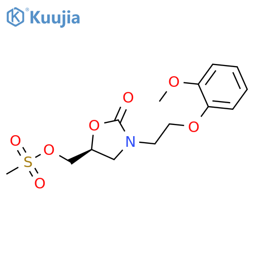 (5S)-3-[2-(2-Methoxyphenoxy)ethyl]-5-[[(methylsulfonyl)oxy]methyl]-2-oxazolidinone structure