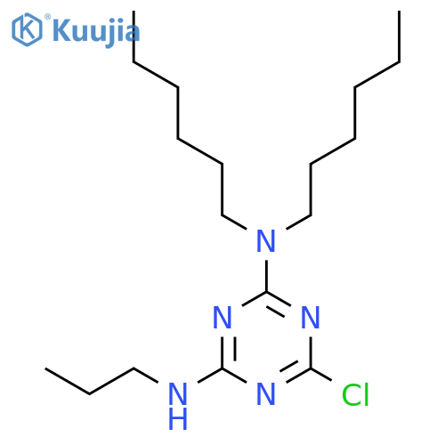 1,3,5-Triazine-2,4-diamine, 6-chloro-N,N-dihexyl-N'-propyl- structure