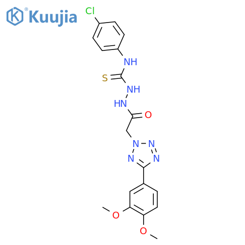 4-(4-Chlorophenyl)-1-(5-(3,4-dimethoxyphenyl)tetrazol-2-yl-acetyl)thiosemicarbazide structure