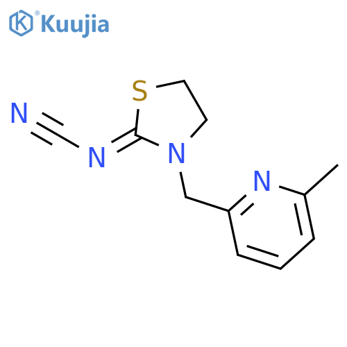 Cyanamide, [3-[(6-methyl-2-pyridinyl)methyl]-2-thiazolidinylidene]- structure