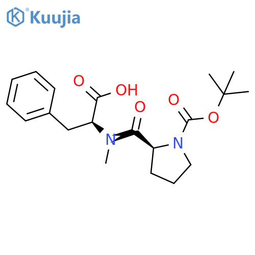 L-Phenylalanine, N-[1-[(1,1-dimethylethoxy)carbonyl]-L-prolyl]-N-methyl- structure