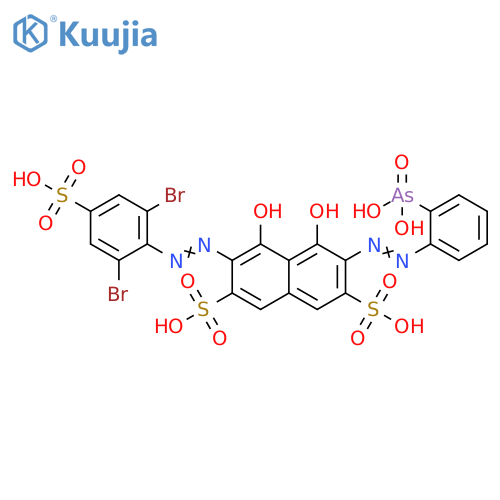 2,7-Naphthalenedisulfonic acid, 3-[2-(2-arsonophenyl)diazenyl]-6-[2-(2,6-dibromo-4-sulfophenyl)diazenyl]-4,5-dihydroxy- structure