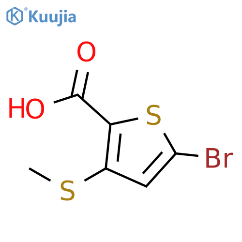 5-bromo-3-(methylsulfanyl)thiophene-2-carboxylic acid structure