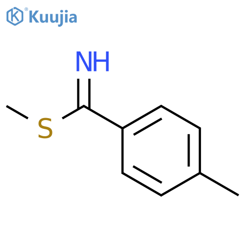 Benzenecarboximidothioic acid, 4-methyl-, methyl ester structure