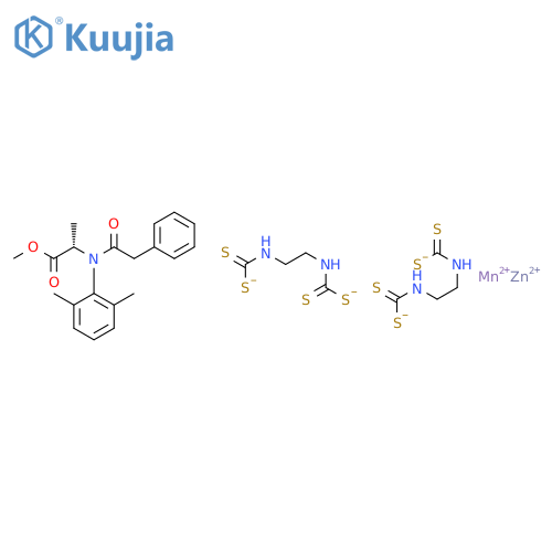 D-alanine, N-(2,6-dimethylphenyl)-N-(phenylacetyl)-, methyl ester, manganese(2+) zinc salt, compd. with carbamodithioic acid, 1,2-ethanediylbis- (1:1:1:2) structure