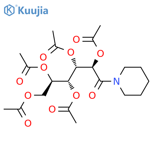 Piperidine, 1-(2,3,4,5,6-penta-O-acetyl-D-gluconoyl)- structure