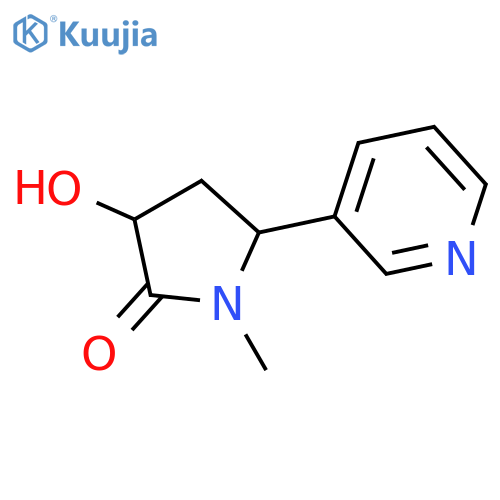2-Pyrrolidinone, hydroxy-1-methyl-5-(3-pyridinyl)- structure