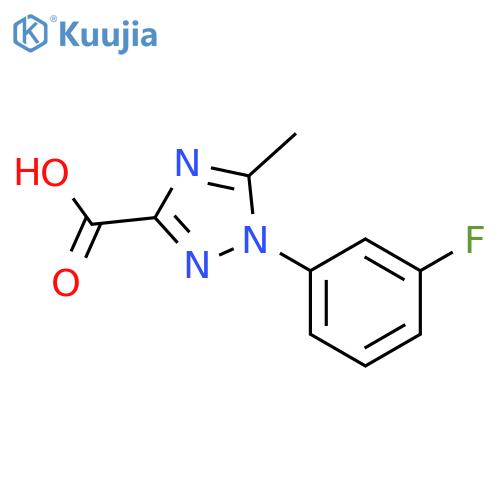 1-(3-fluorophenyl)-5-methyl-1H-1,2,4-triazole-3-carboxylic acid structure