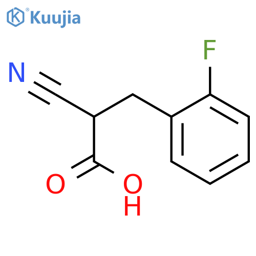 2-cyano-3-(2-fluorophenyl)propanoic acid structure