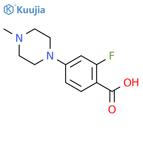 2-Fluoro-4-(4-methyl-1-piperazinyl)benzoic acid structure