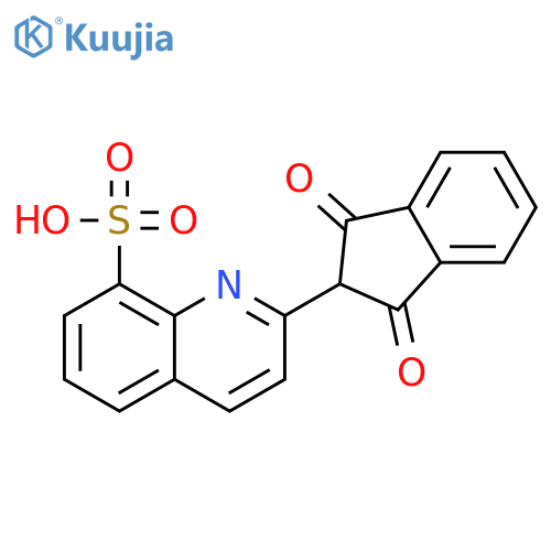 8-Quinolinesulfonic acid, 2-(2,3-dihydro-1,3-dioxo-1H-inden-2-yl)- structure