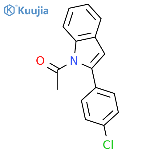 Ethanone, 1-[2-(4-chlorophenyl)-1H-indol-1-yl]- structure