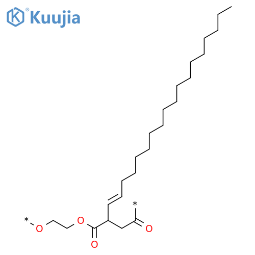 Poly[oxy-1,2-ethanediyloxy(octadecenyl-1,4-dioxo-1,4-butanediyl)] structure