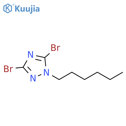 3,5-dibromo-1-hexyl-1,2,4-triazole structure