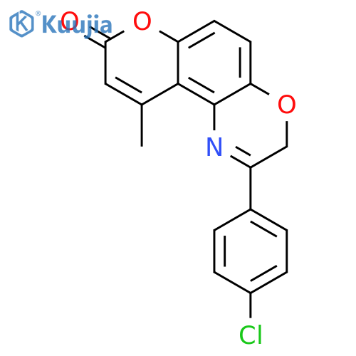 2-(4-Chlorophenyl)-10-methylpyrano[3,2-f][1,4]benzoxazin-8(3H)-one structure