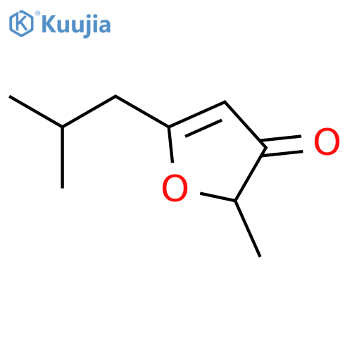 2-methyl-5-(2-methylpropyl)-2,3-dihydrofuran-3-one structure