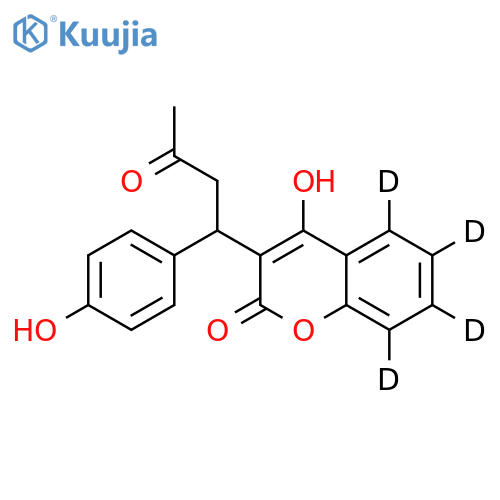 4’-Hydroxy Warfarin-d4 structure