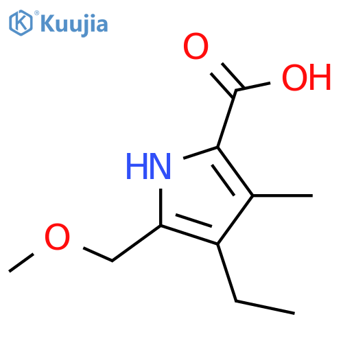 4-ethyl-5-(methoxymethyl)-3-methyl-1H-Pyrrole-2-carboxylic acid structure