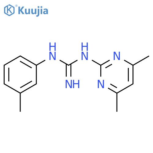 N-(4,6-Dimethylpyrimidin-2-yl)-N'-(3-methylphenyl)guanidine structure