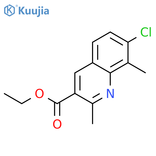 Ethyl 7-chloro-2,8-dimethylquinoline-3-carboxylate structure