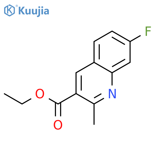Ethyl 7-fluoro-2-methylquinoline-3-carboxylate structure