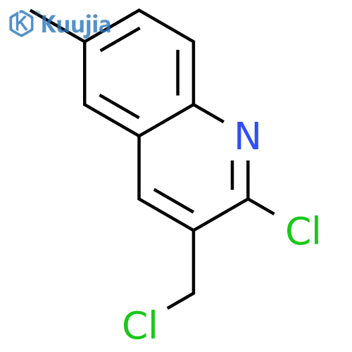 2-chloro-3-(chloromethyl)-6-methyl-quinoline structure