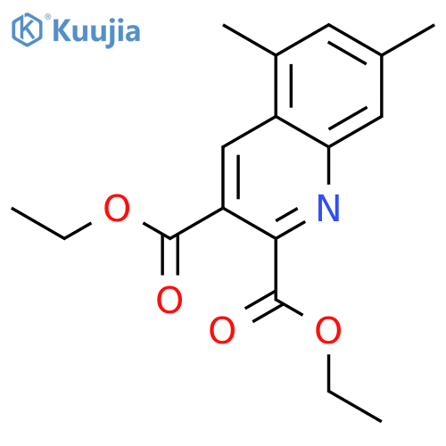 Diethyl 5,7-dimethylquinoline-2,3-dicarboxylate structure