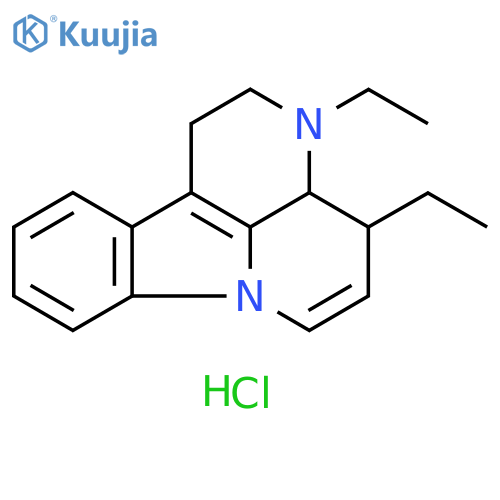 1H-Indolo[3,2,1-de][1,5]naphthyridine, 3,4-diethyl-2,3,3a,4-tetrahydro-, hydrochloride (1:1) structure