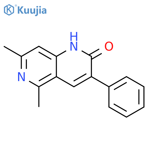 1,6-Naphthyridin-2(1H)-one, 5,7-dimethyl-3-phenyl- structure