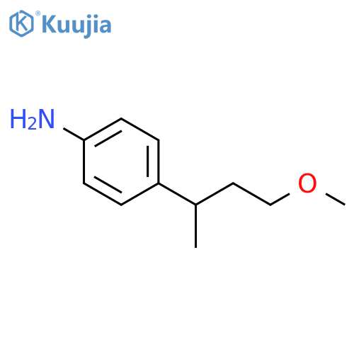 Benzenamine, 4-(3-methoxy-1-methylpropyl)- structure