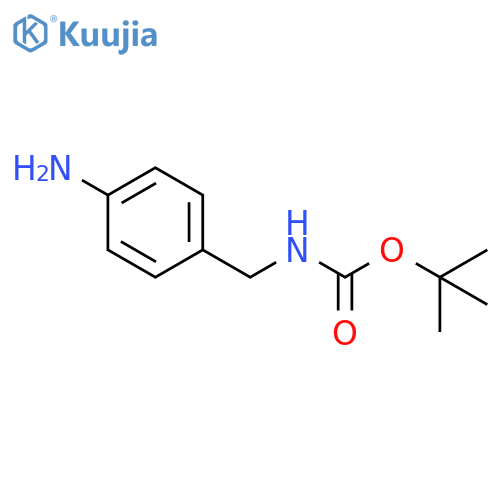 tert-butyl N-[(4-aminophenyl)methyl]carbamate structure